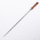 Stainless skewer 670*12*3 mm with wooden handle в Красноярске