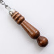 Stainless skewer 670*12*3 mm with wooden handle в Красноярске