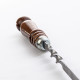 Stainless skewer 620*12*3 mm with wooden handle в Красноярске