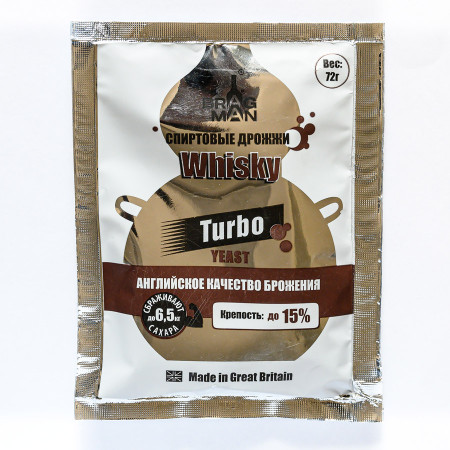 Turbo yeast alcohol BragMan "Whisky TURBO" (72 gr) в Красноярске