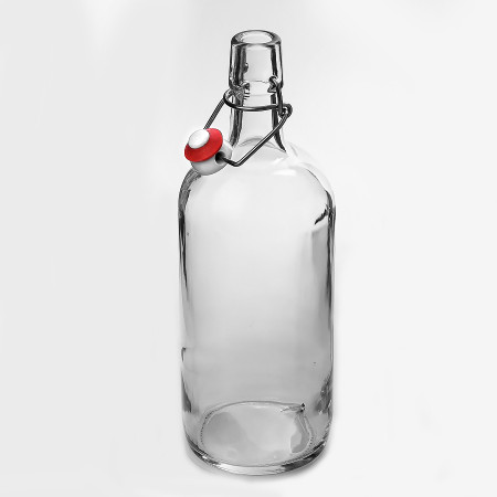 Бутылка бесцветная бугельная 1 литр в Красноярске