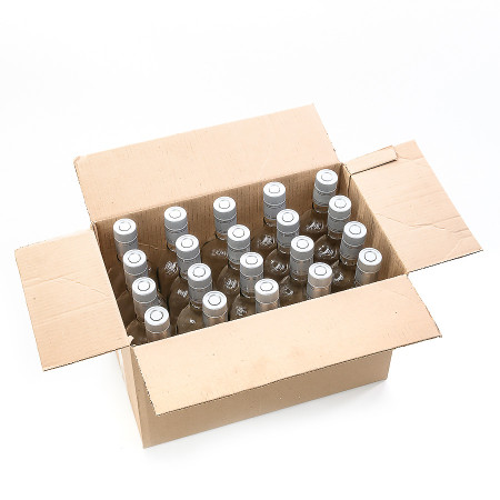20 бутылок "Фляжка" 0,5 л с пробками гуала в коробке в Красноярске