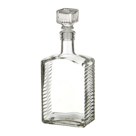 Бутылка (штоф) "Кристалл" стеклянная 0,5 литра с пробкой  в Красноярске